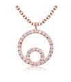 Beautiful Round shape CZ Crystal Silver Necklace SPE-5256